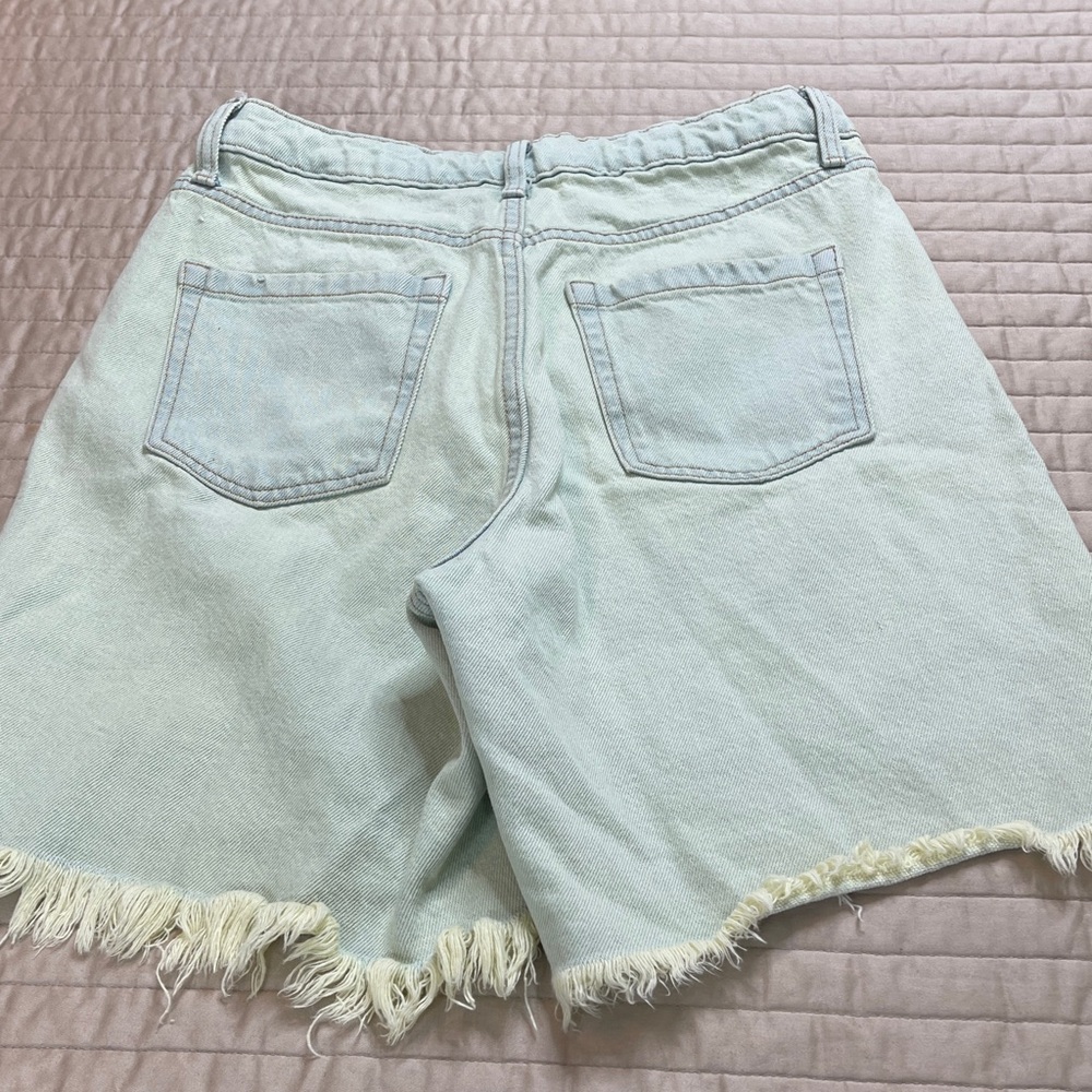 WILD FABLE WOMENS SIZE 6 Mint Distressed Denim Shorts - Picture 9 of 9